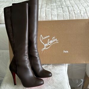 Authentic Christian Louboutin high boot with Suede.